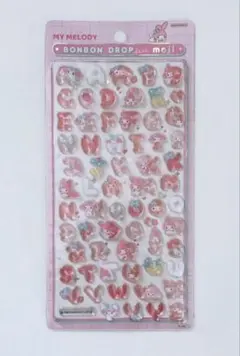 新品・正規品　マイメロディ　ボンボンドロップシール　もじ　文字