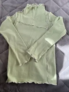 Branshes ライトグリーン フリル長袖カットソー 120