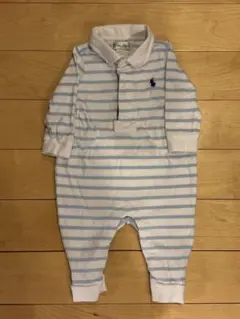 【送料込・美品】Ralph Lauren ポロシャツスタイルロンパース 6M