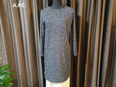 mame様専用☆美品☆A.P.C.☆7分袖総柄コットンチュニックワンピースS紫