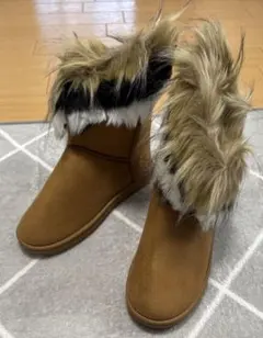 ブーツ ファー付き ブラウン 37 Mサイズ