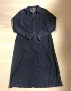 MUJI 無印良品 デニム 長袖 ワンピース M L