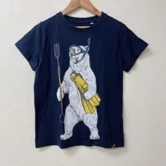 ゴースローキャラバン ダイビングクマ Tシャツ ネイビー サイズ1のサムネイル