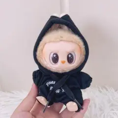 【残6点】LABUBU ラブブ 着せかえ 服 17cm パーカー つなぎ 黒