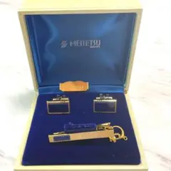 ソーダーライト　タイピン＆カフスボタン　美品　ケース入
