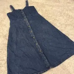 GU デニムワンピース フロントボタン ノースリーブ　大きいサイズ
