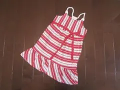 ラルフローレン■サマードレスワンピース 6T/110120 白赤ボーダー■美品