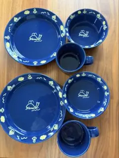 TACHIKICHI マリン柄 食器セット クジラ プレート マグカップ
