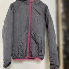 Puma グレー ピンク キルティング ダウンジャケット