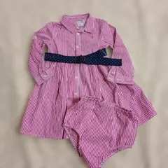 ラルフローレン　シャツワンピース　90cm　ベルト、ブルマ未使用