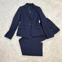 グリーンレーベルリラクシング　パンツスーツ　ネイビー　上M下L セット　訳あり