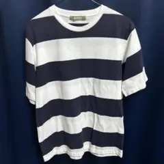 nano UNIVERSE ストライプ 半袖Tシャツ