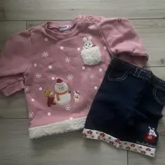 【まとめ売り】MIKI HOUSE 2点セット 80サイズ ミキハウス女の子