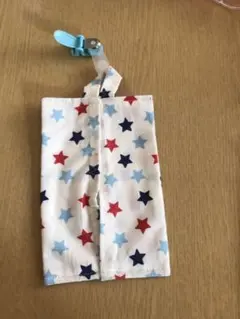 ハンドメイドのティッシュケース（星柄）