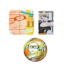 ハイキュー ファンパーク 月島 コレクション缶バッジ アートコースター