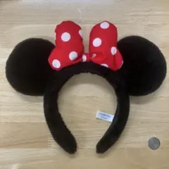 ミニーマウス カチューシャ 赤い水玉