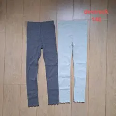 devirock キッズレギンス 140cm グリーン　チャコール　2本セット