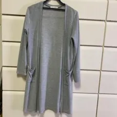 SHOO・LA・RUE グレー ロングカーディガン　ボタン無し