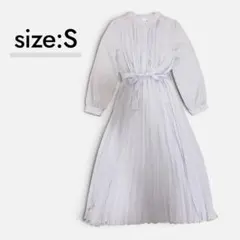 スイーヤ　ワンピース　プリーツワンピース　ワンピ　S ロング　グレージュ