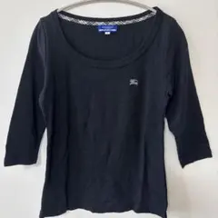 Burberry Blue Label 五分袖カットソー ブラック - メルカリ