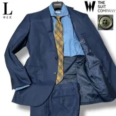 希少L【THE SUIT COMPANY】セットアップスーツ 上品なネイビー