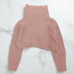 SNIDEL スナイデル アシメリブニット ピンク 長袖ニット