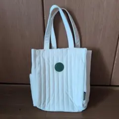 ホワイトキルティングトートバッグ