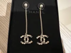 最終値下げ 希少CHANELシャネル ココマーク チェーン ピアス三色淡ゴールドのサムネイル