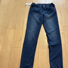 スリムフィットデニムパンツ 160cm ダークブルー