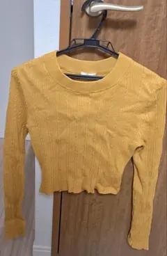 GU ミニケーブルクロップドセーター　M