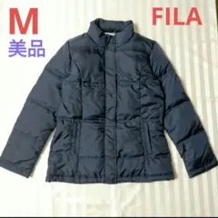❤美品❤FILA 濃紺 ダウンジャケット ハイネック　M　ファスナー　ボタン