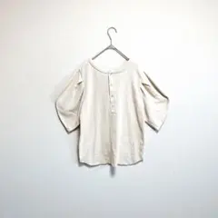 ショコラフィネローブ　レディース　トップス　Tシャツ　七分　半袖　アイボリー　F