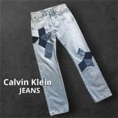 Calvin Klein jeans デニム パンツ パッチワーク メンズ Lのサムネイル