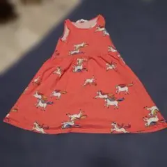 H&M ワンピース　130cm 6-8y ユニコーン　レトロ　エイチアンドエム
