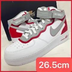 ナイキ エアフォース1 ミッド ホワイト ジムレッド アスレチッククラブ