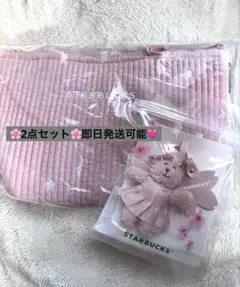 スタバ SAKURA2026 保冷トートバッグ ベアリスタキーチェーン2点セット