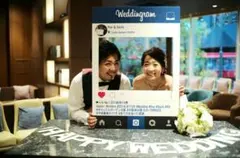 結婚式ウェルカムボード SNSインスタフレーム フォトパネル ペーパープロップス