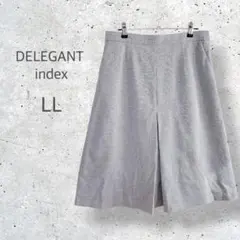 【index】　DELEGANTコラボ　大きいサイズ　フレアスカート　チェック
