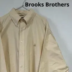 美品 90s Brooks Brothers BDシャツ 黄色 ベージュ 香港製