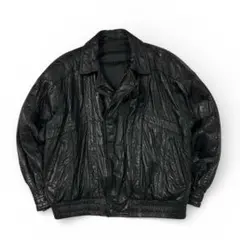 90's Vintage イタリー製ラムレザーボンバージャケット メンズM 短丈