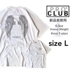 【プロクラブ】新品未使用 ヘヴィーウェイト プリントI Tシャツ 白 Lサイズ