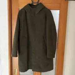 ビームス　メンズM フード付モッズコート(オリーブグリーン)