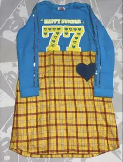 mezzo piano ハート型ポケット付き長袖ワンピース