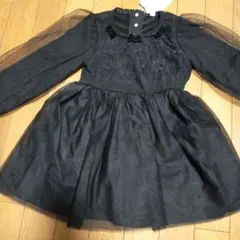 黒 レースチュールワンピース