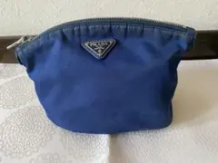 【美品】PRADA ★ネイビー ポーチ★ Prada コスメポーチ | ブルー | FARFETCH JP