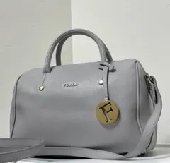 【美品】FURLA フルラ 2WAYショル ダーバッグ ハンドバッグ グレーのサムネイル