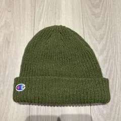 Champion ニット帽 オリーブグリーン