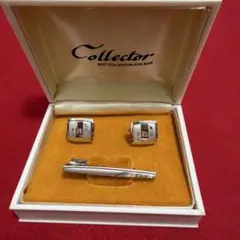 ネクタイピン カフスボタンセット シルバー系 ケース無し
