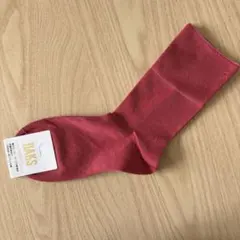 【新品未使用】DAKSダックス レディースソックス レッド ボルドーのサムネイル