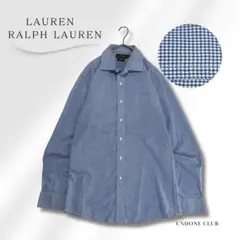ローレンラルフローレン ギンガムチェックシャツ ブルー グランパコア